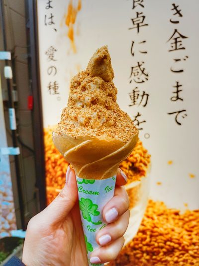 Narita Omote Sando Golden Sesame Soft Serve Tokyo Japan